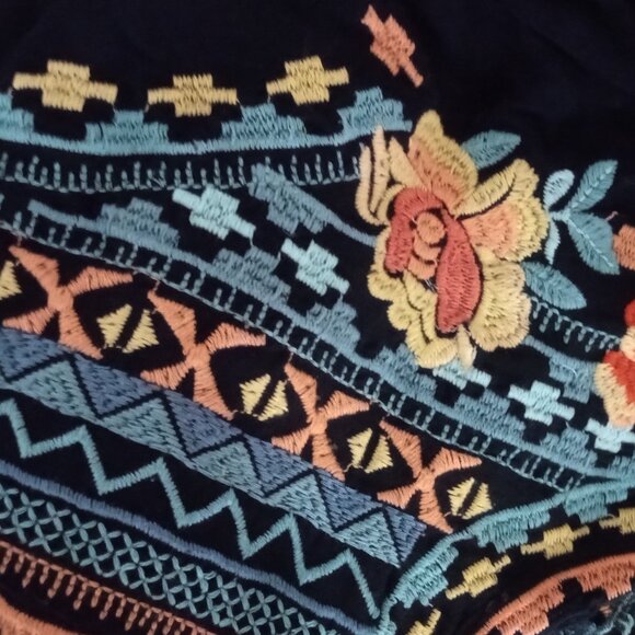 Johnny Was navy blue embroidered maxi dress in women's size small - Picture 8 of 8